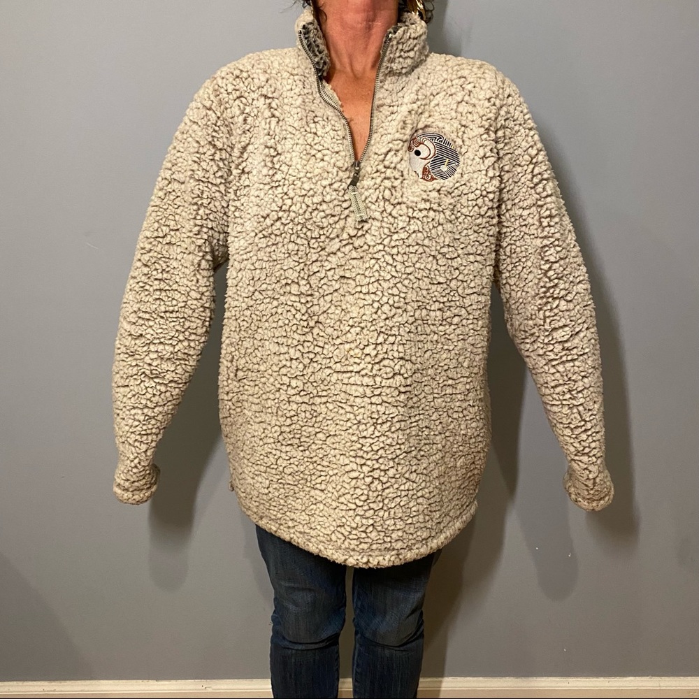 Fuzzy Warm 1/4 zip pullover.